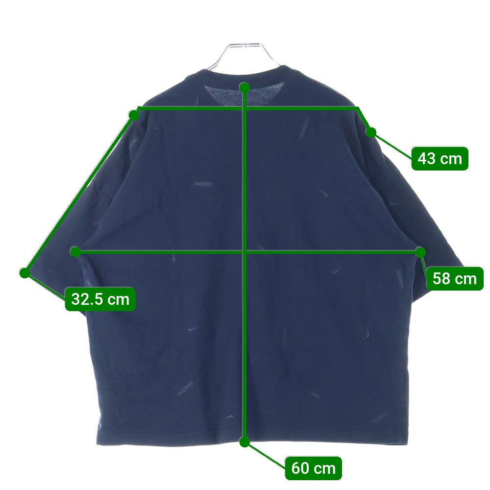 NIKE(ナイキ) ×JACQUEMUS ジャックムス ロゴデザイン 半袖Tシャツ カットソー ネイビー HF7112-475