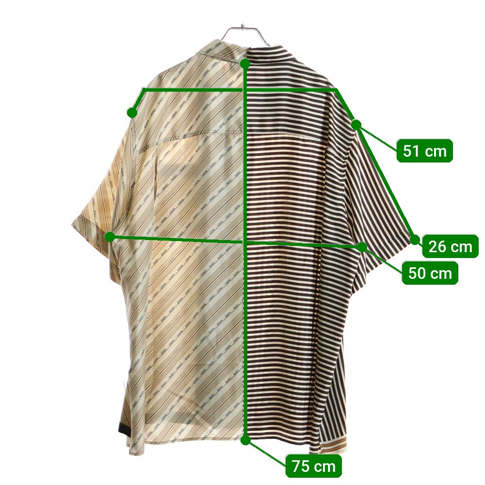 LOEWE(ロエベ) Paula's Ibiza Silk Shirts パウラズイビザ シルクシャツ ボタンダウン半袖シャツ H616Y05X53 ブラウン