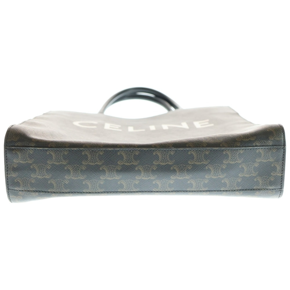 CELINE(セリーヌ) トリオンフ ミディアム バーティカルカバ 2WAYバッグ トートバッグ ハンドバッグ ショルダーバッグ ブラック ゴールド金具 PVC