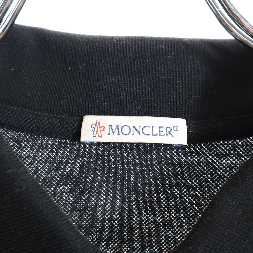 MONCLER(モンクレール) SS POLO フロントロゴデザイン半袖ポロシャツ J10918A00002 ブラック