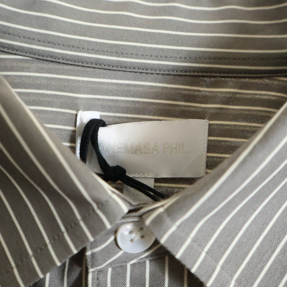 KANEMASA PHIL.(カネマサフィル) 24SS 46G Atmosphere Shirt アトモスフィアシャツ ボタンダウン長袖シャツ KM24S-028 グレー
