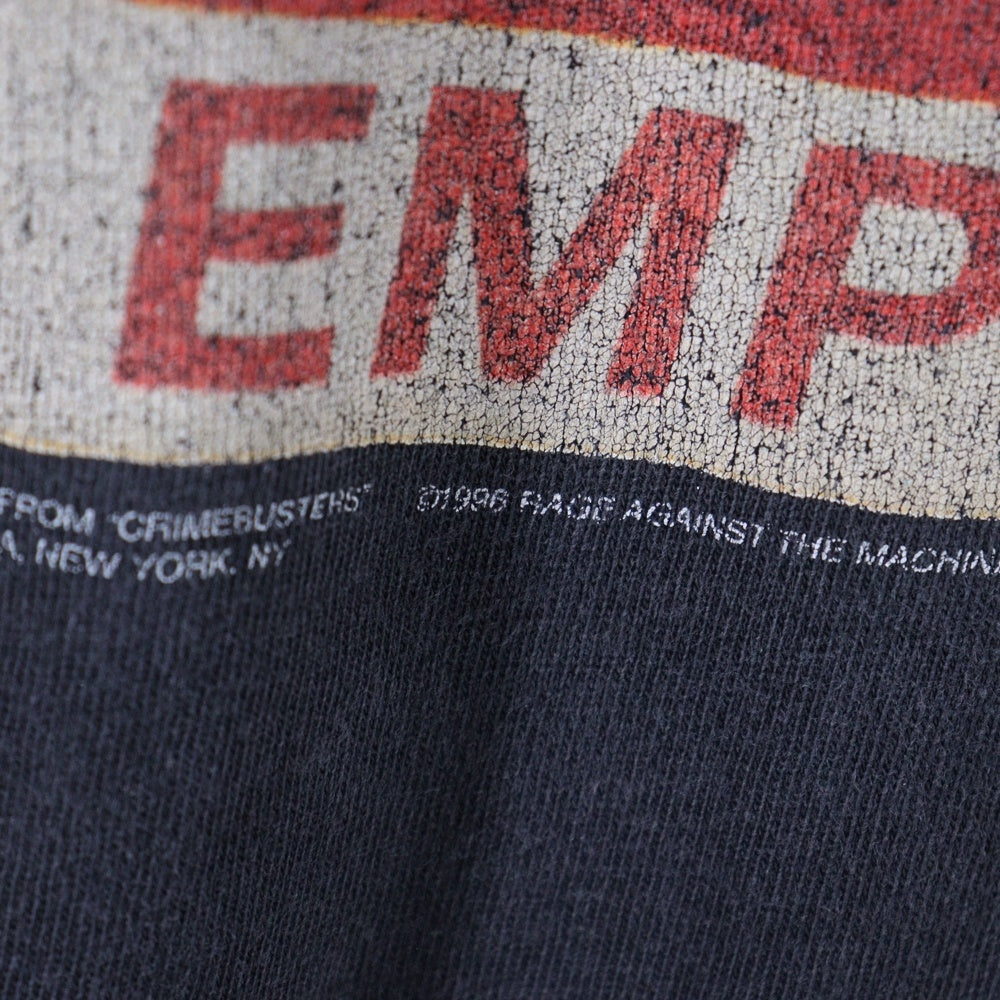 VINTAGE(ヴィンテージ) 90s RAGE AGAINST THE MACHINE EVIL EMPIRE TEE レイジアゲインストザマシーン エビルエンパイア プリントクルーネック半袖Tシャツ ブラック