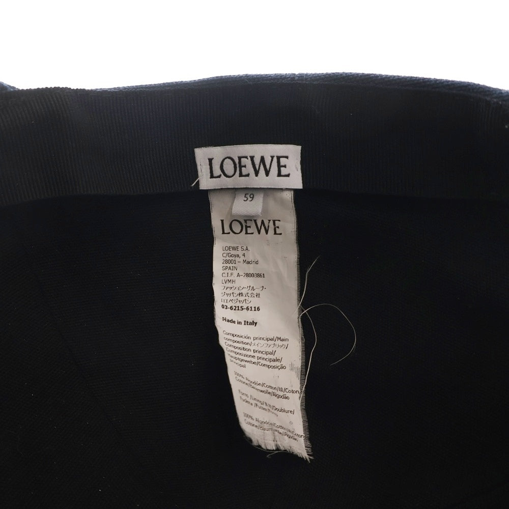 LOEWE(ロエベ) アナグラム ロゴデザイン ベースボールキャップ 帽子 キャップ ネイビー K820AA2X01