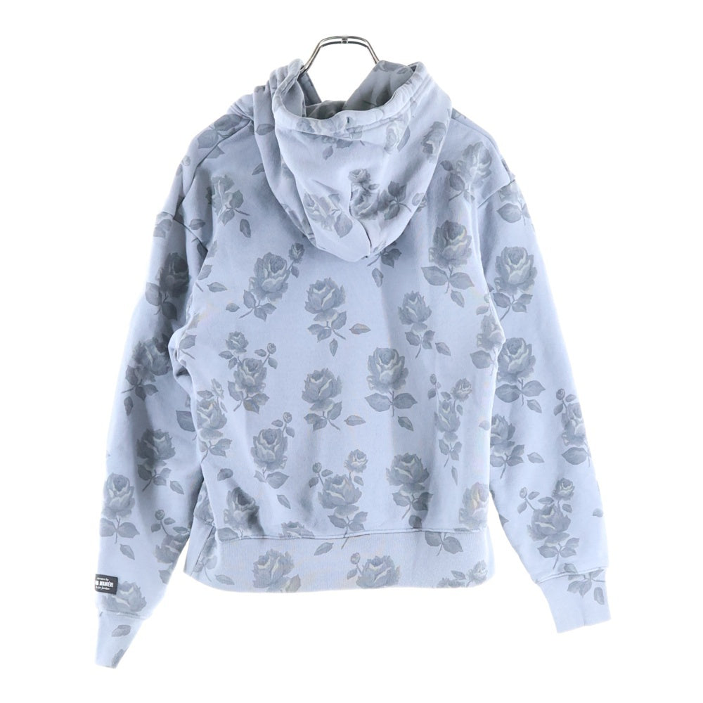 JORDAN BRAND(ジョーダンブランド) ×A Ma Maniere ア マ マニエール 総柄 フロントロゴ刺繍 プルオーバーパーカー ライトブルー DJ9753-464