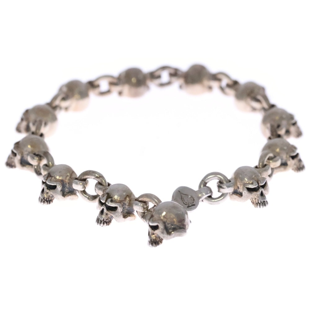 THIRTEEN DESIGNS(サーティーンデザインズ) MAD SKULL BRACELET スカル ブレスレット シルバー