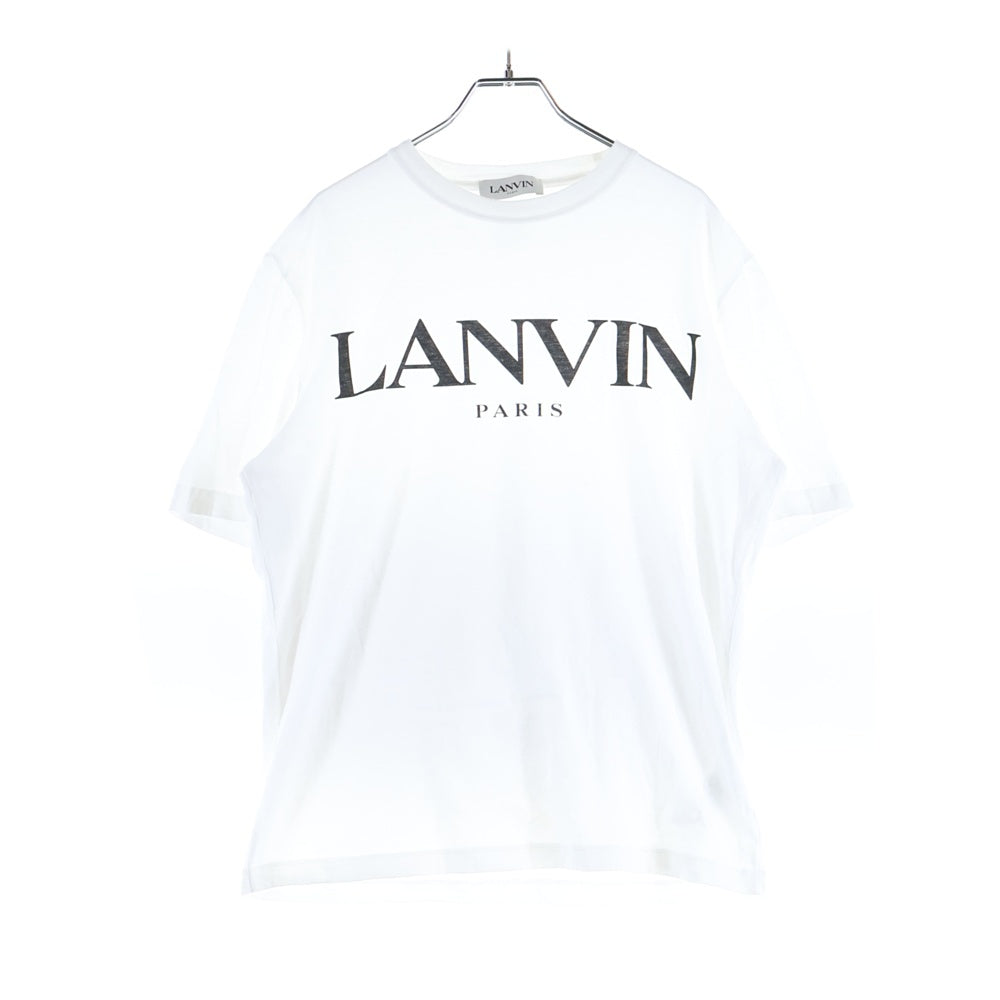LANVIN(ランバン) Cotton Knitted T-Shirts コットンニットTシャツ クルーネック半袖Tシャツ RM-JE0069-JR31-H20 ホワイト