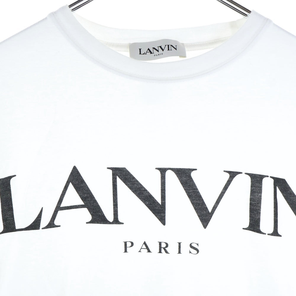 LANVIN(ランバン) Cotton Knitted T-Shirts コットンニットTシャツ クルーネック半袖Tシャツ RM-JE0069-JR31-H20 ホワイト