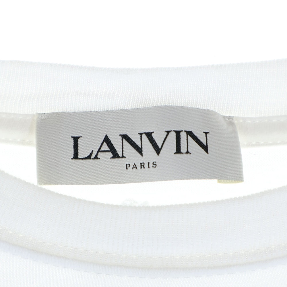 LANVIN(ランバン) Cotton Knitted T-Shirts コットンニットTシャツ クルーネック半袖Tシャツ RM-JE0069-JR31-H20 ホワイト