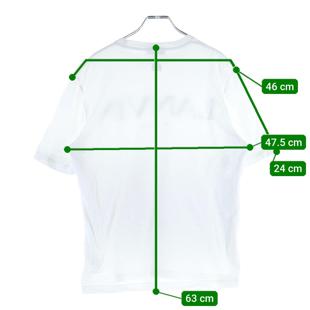 LANVIN(ランバン) Cotton Knitted T-Shirts コットンニットTシャツ クルーネック半袖Tシャツ RM-JE0069-JR31-H20 ホワイト