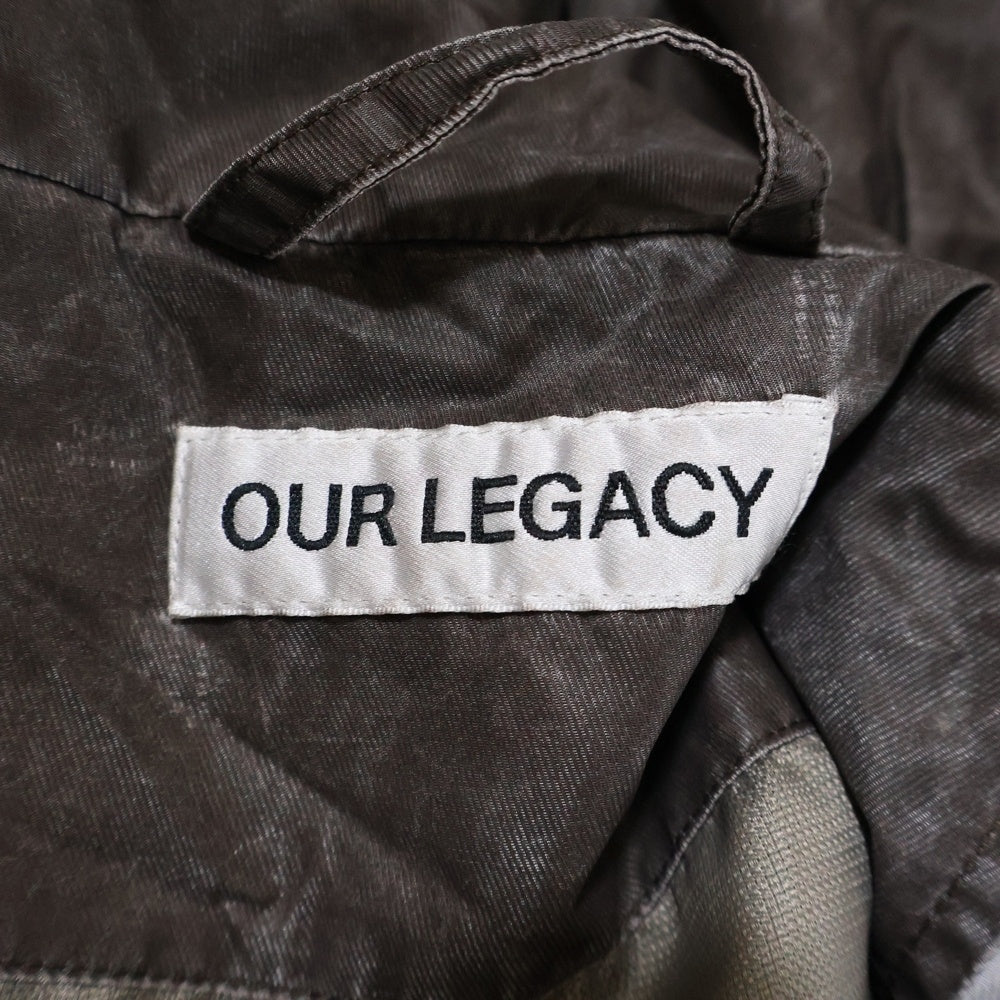 OUR LEGACY(アワーレガシー) HORIZON JACKET Brown Wash Out Nylon ホライズン ジャケット ナイロンフードパーカー ブラウン M2251HAB