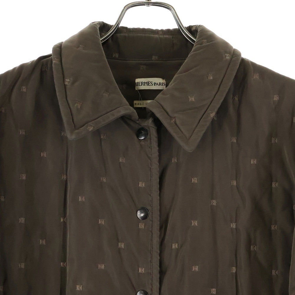 HERMES(エルメス) マルジェラ期 パドックコート 中綿 ロングコート ブラウン