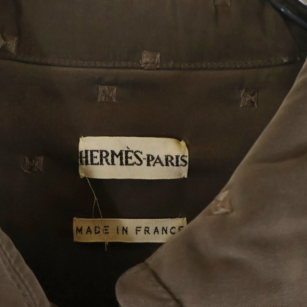 HERMES(エルメス) マルジェラ期 パドックコート 中綿 ロングコート ブラウン