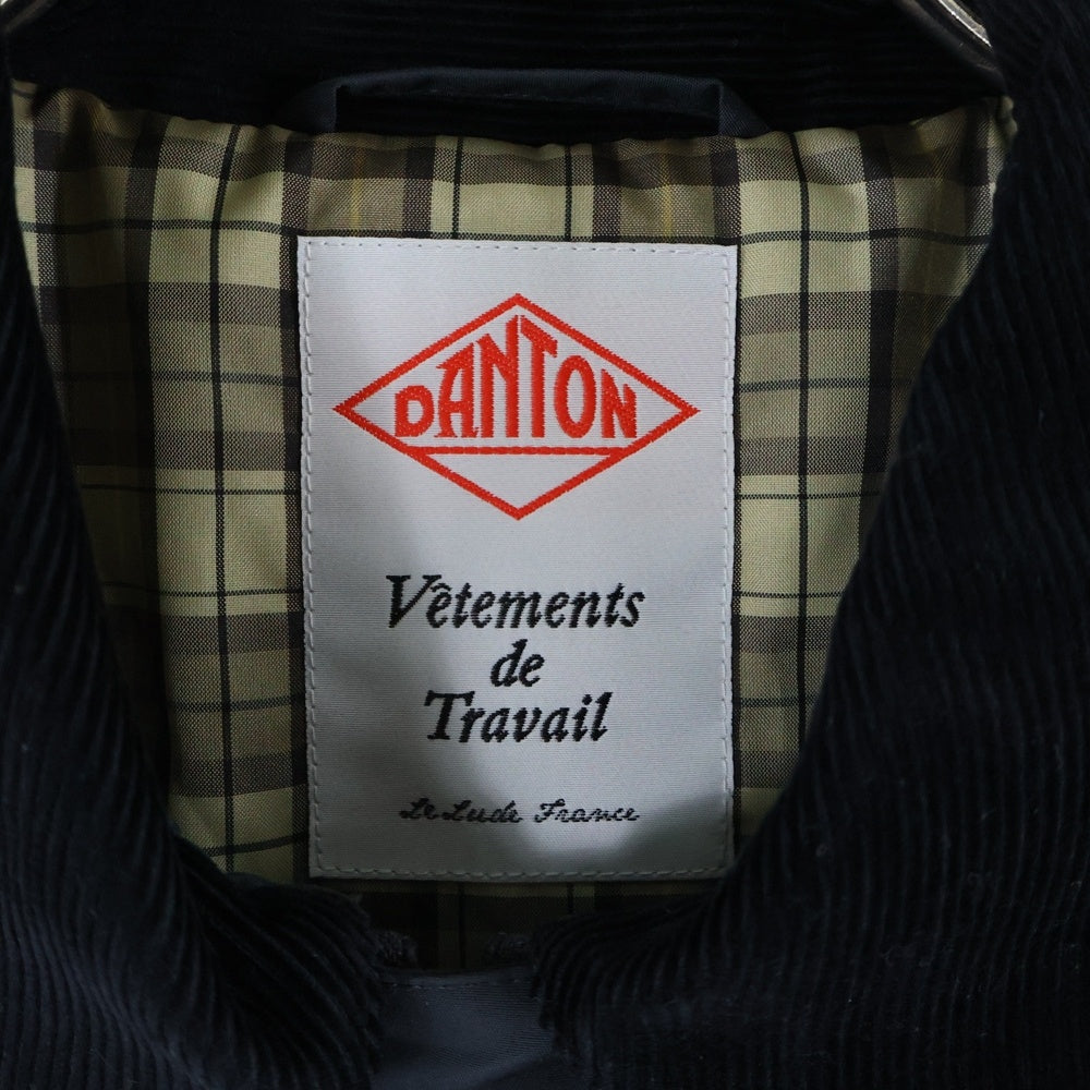DANTON(ダントン) COVERALL JACKET ナイロンタフタ 中綿 カバーオールジャケットブラック DT-A0524 NTF
