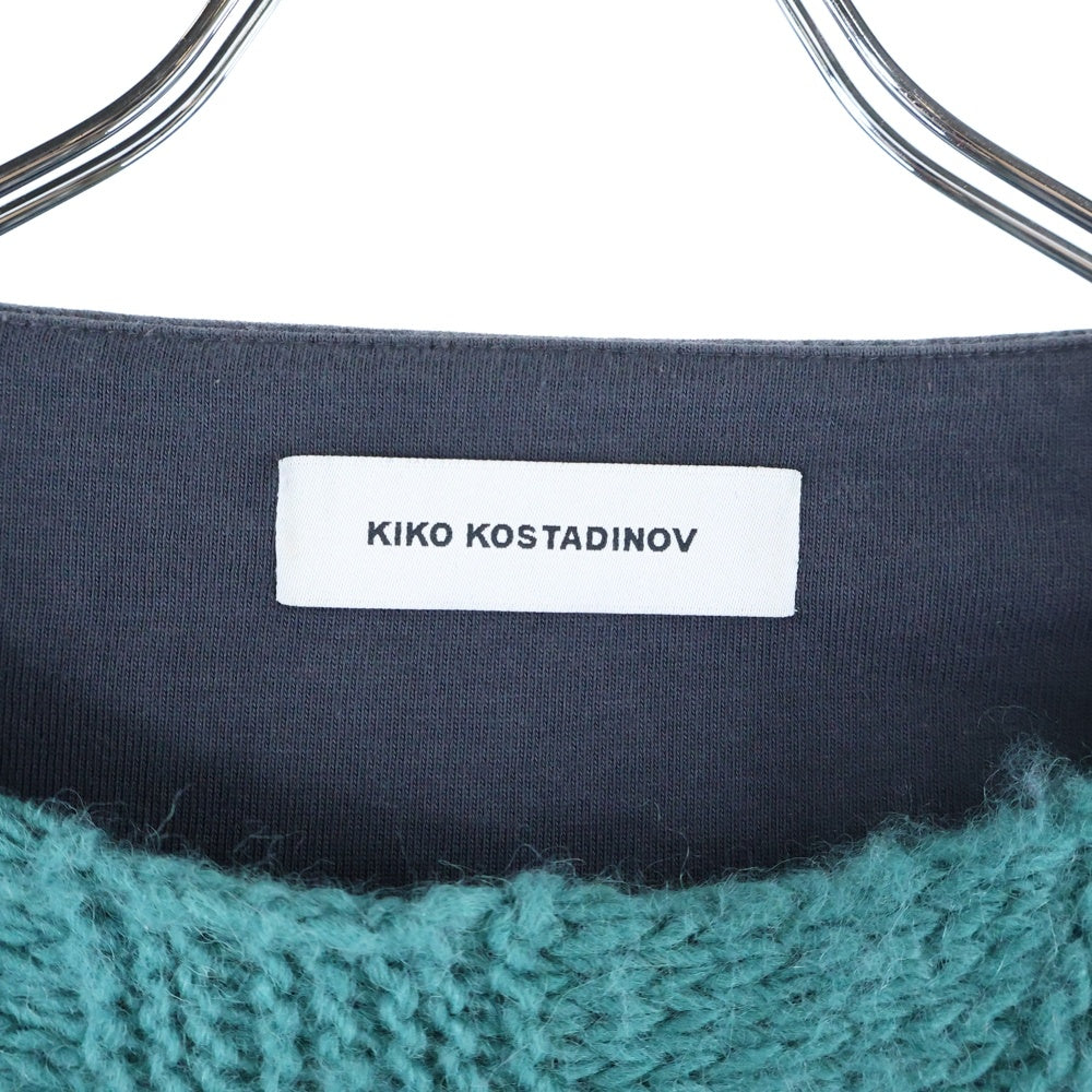 KIKO KOSTADINOV(キココスタディノフ) 23AW ORBIT OF FORGOTTEN DESIRES Cropped Knit Sweat Shirts クロップドニットスウェットシャツ ニット切替クルーネックスウェットシャツ 00152023