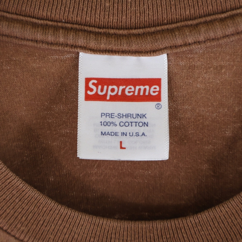 SUPREME(シュプリーム) 22AW Joie De Vivre Tee ジョイデビブレ クルーネックロゴプリント半袖Tシャツ カットソー ブラウン