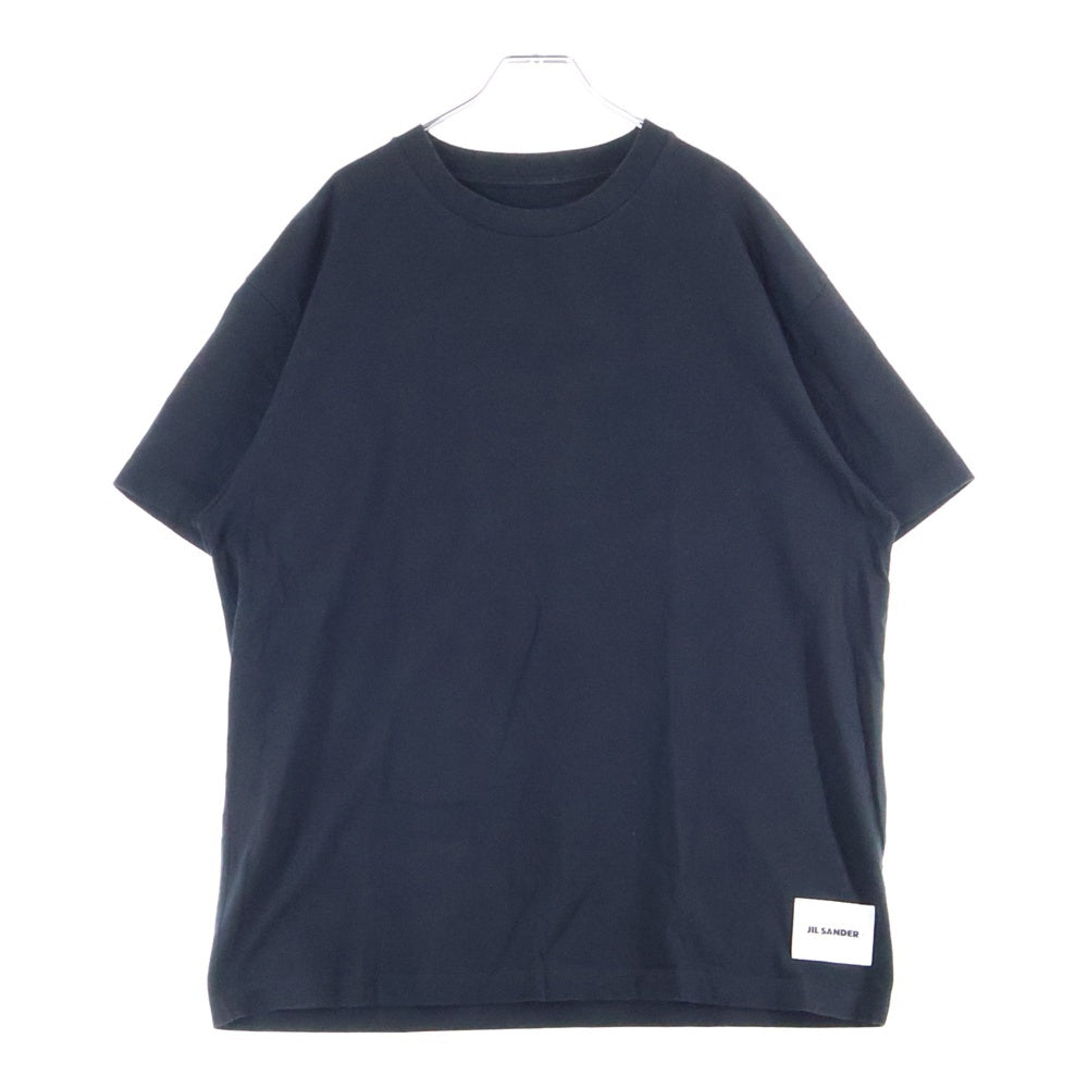 JIL SANDER +(ジルサンダープラス) Pack Tee パックT ロゴパッチクルーネック半袖Tシャツ KK PM ZI 7071 ブラック