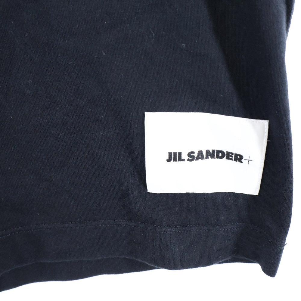 JIL SANDER +(ジルサンダープラス) Pack Tee パックT ロゴパッチクルーネック半袖Tシャツ KK PM ZI 7071 ブラック