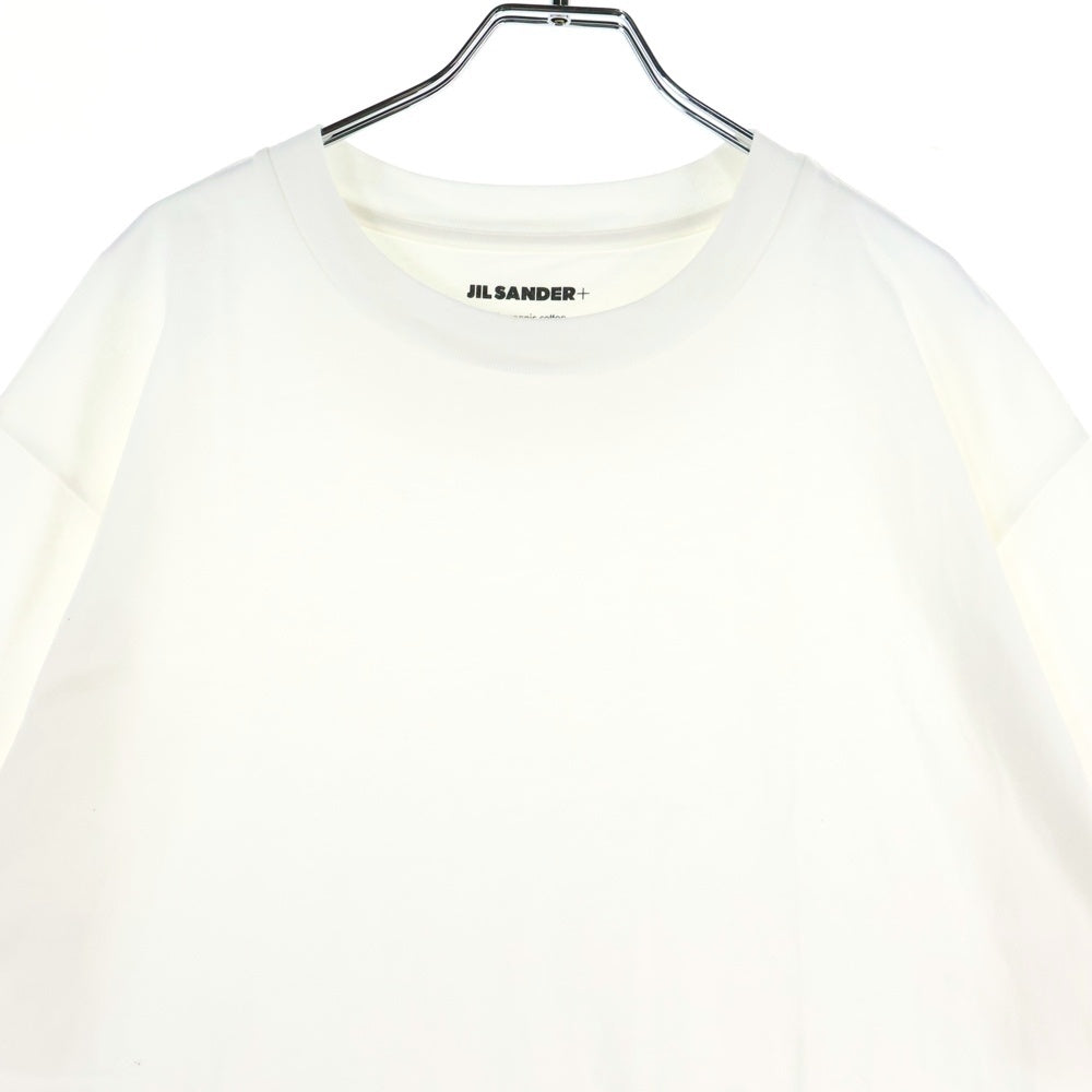 JIL SANDER +(ジルサンダープラス) 21AW Pack Tee パックT ロゴパッチクルーネック半袖Tシャツ KK PM ZI 0505 ホワイト
