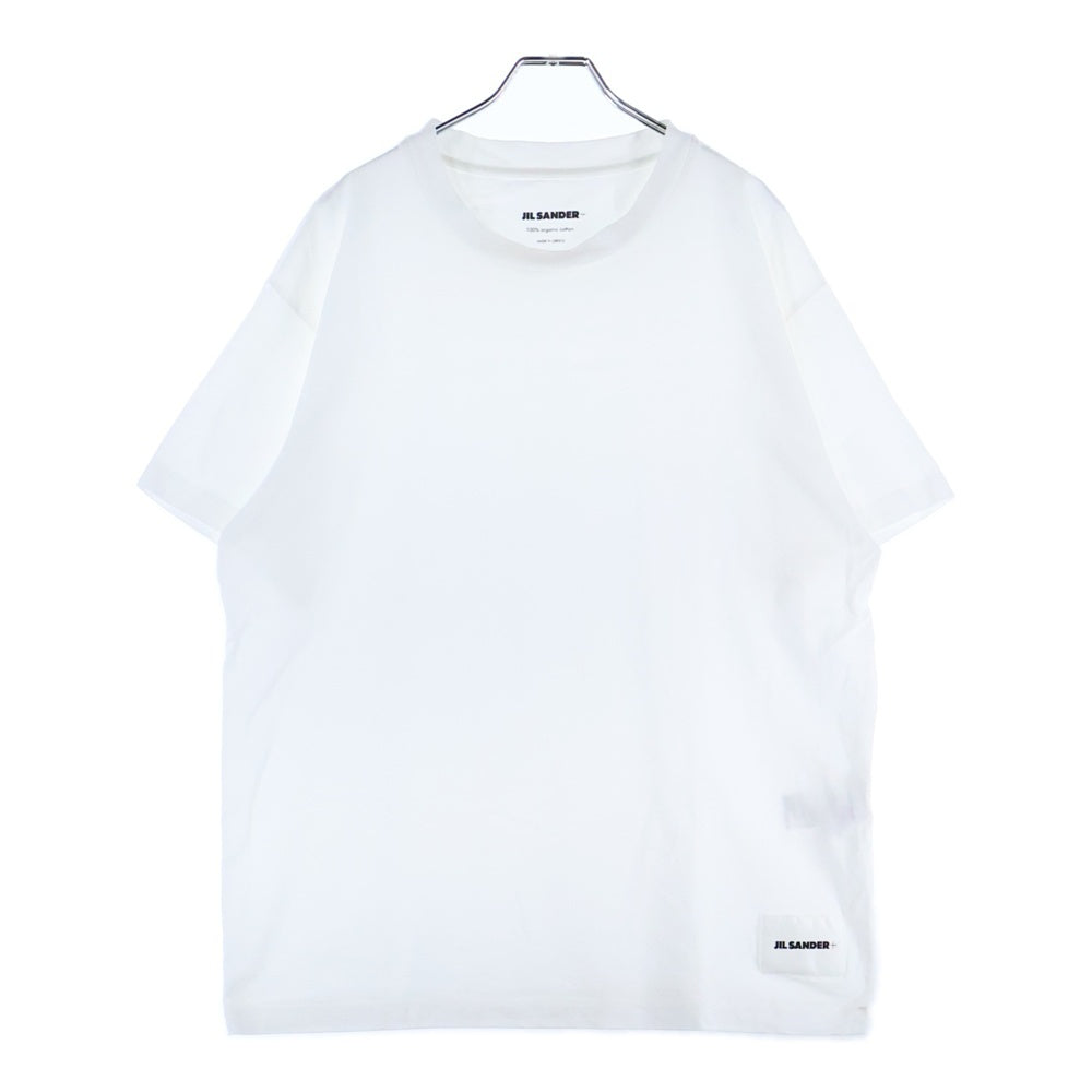 JIL SANDER +(ジルサンダープラス) Pack Tee パックT ロゴパッチクルーネック半袖Tシャツ KK PM ZI 0004 ホワイト
