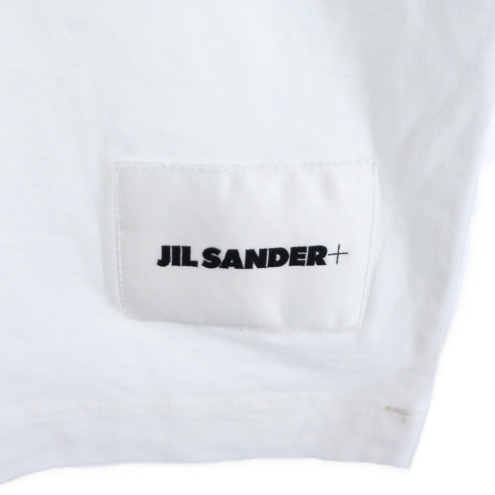 JIL SANDER +(ジルサンダープラス) Pack Tee パックT ロゴパッチクルーネック半袖Tシャツ KK PM ZI 0004 ホワイト