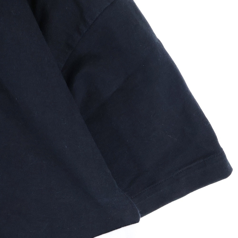 JIL SANDER(ジルサンダー) Oversized Bi-Color T-Shirts オーバーサイズドバイカラーTシャツ ロゴパッチクルーネック半袖Tシャツ KK JM NM 0019 ブラック/ホワイト