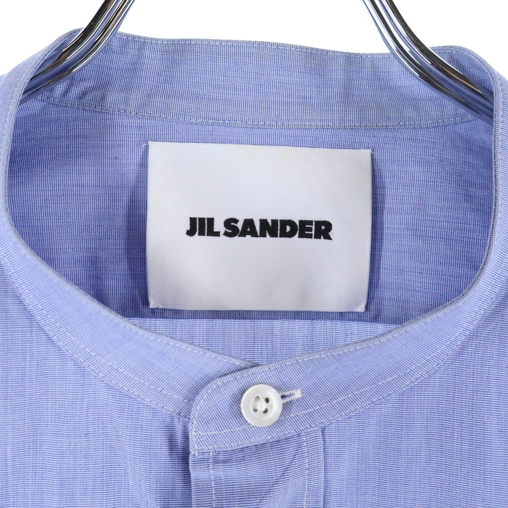 JIL SANDER(ジルサンダー) 20AW Embroidery Cotton Shirts エンブロイダリーコットンシャツ モチーフ刺?ボタンダウンコットン長袖シャツ JSMR741738 ブルー