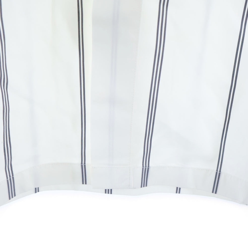 JIL SANDER(ジルサンダー) 19SS Stripe Cotton S/S Shirts ストライプコットンショートスリーブシャツ ボタンダウン半袖シャツ JSUO742228 ホワイト