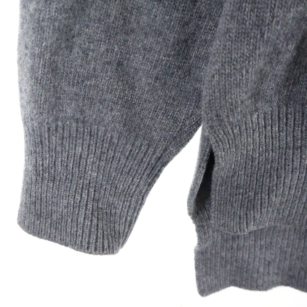 JIL SANDER(ジルサンダー) 20AW Oversized Side Slit Knit オーバーサイズドサイドスリットニット クルーネックラグランスリーブニットセーター JSMR751001 グレー