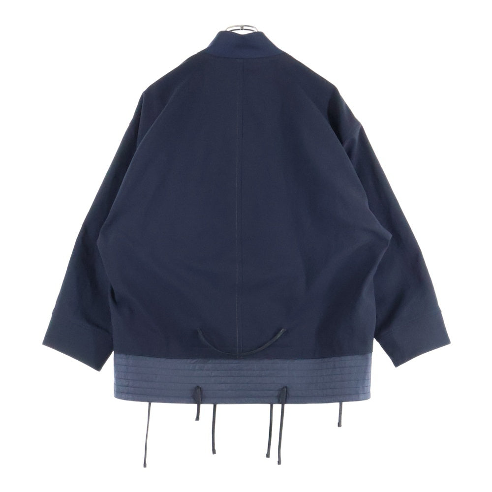JIL SANDER(ジルサンダー) 20SS Avalon Drawstring Bomber Jacket アヴァロンドローストリングボンバージャケット 切替MA-1ジャケット JSMQ420401 ネイビー
