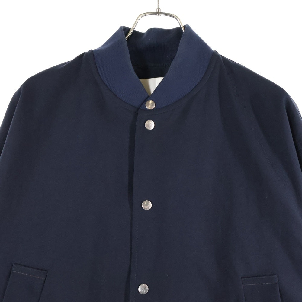 JIL SANDER(ジルサンダー) 20SS Avalon Drawstring Bomber Jacket アヴァロンドローストリングボンバージャケット 切替MA-1ジャケット JSMQ420401 ネイビー