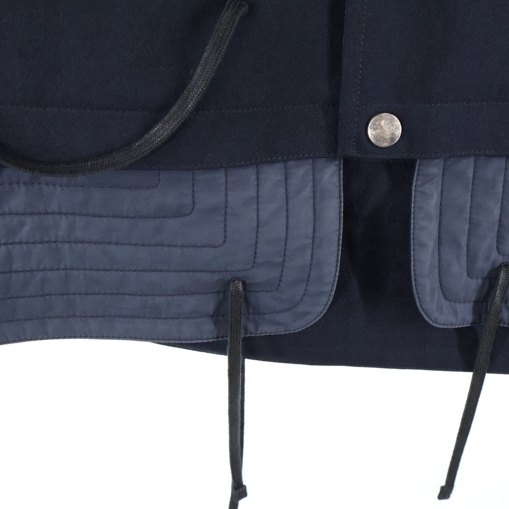 JIL SANDER(ジルサンダー) 20SS Avalon Drawstring Bomber Jacket アヴァロンドローストリングボンバージャケット 切替MA-1ジャケット JSMQ420401 ネイビー