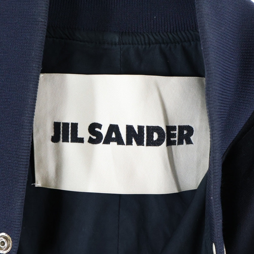 JIL SANDER(ジルサンダー) 20SS Avalon Drawstring Bomber Jacket アヴァロンドローストリングボンバージャケット 切替MA-1ジャケット JSMQ420401 ネイビー