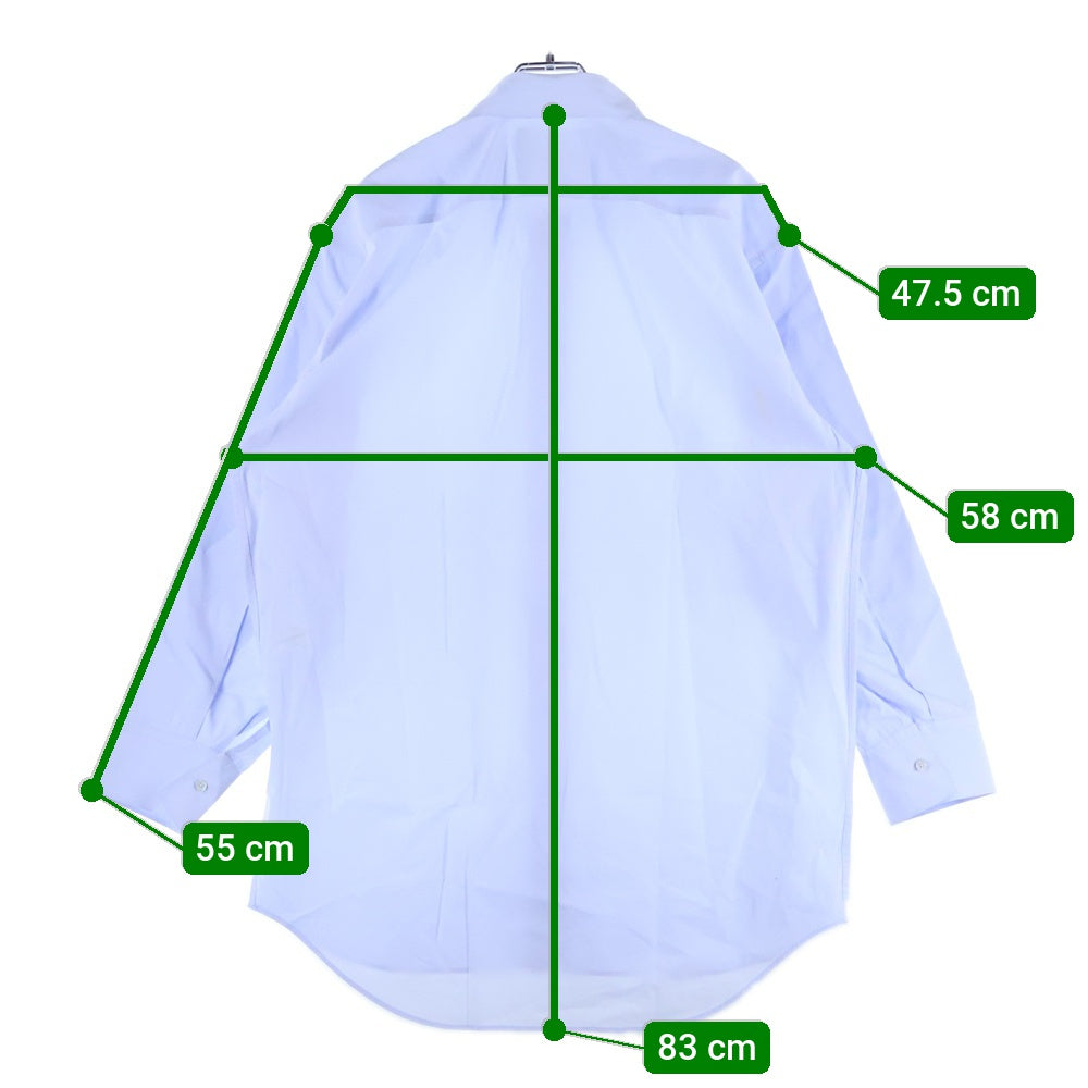 JIL SANDER(ジルサンダー) Cotton Button-down Shirts コットンボタンダウンシャツ 長袖シャツ HS JM BM 0019 ブルー