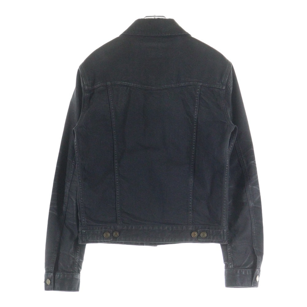 SAINT LAURENT PARIS(サンローランパリ) Coating Stretch Denim Jacket コーティングストレッチデニムジャケット ボタンダウンデニムジャケット 597064 Y500A ブラック