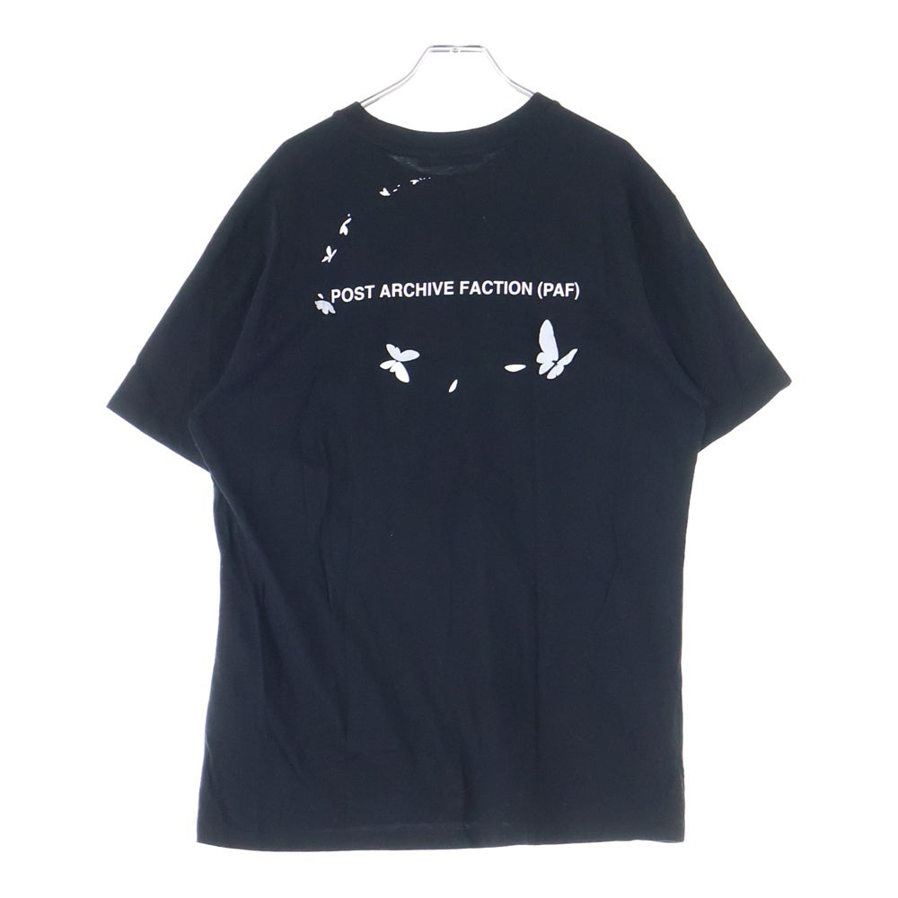 POST ARCHIVE FACTION(ポストアーカイブファクション) 25SS SOUVENIR TEE スーベニア バックバタフライデザイン 半袖Tシャツ カットソー ブラック CA-102BK