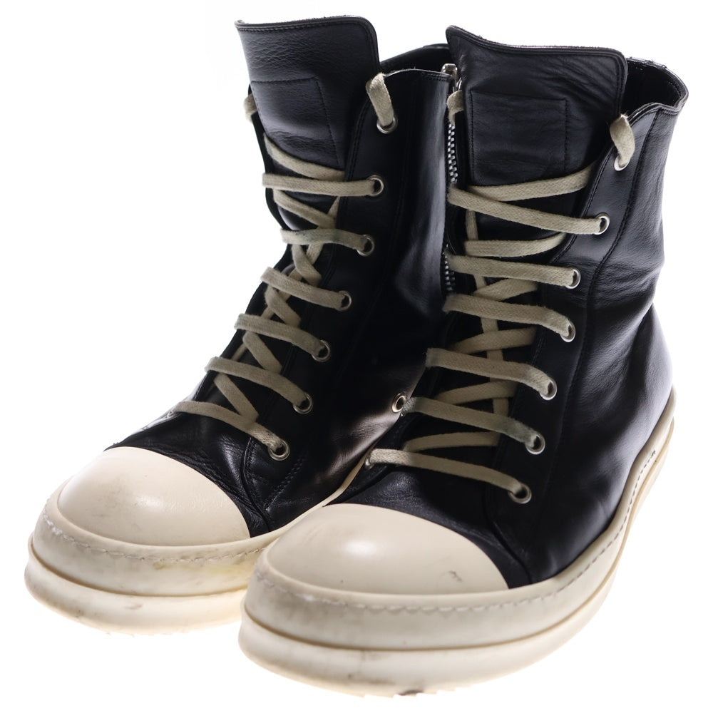 Rick Owens(リックオウエンス) Sneakers スニーカーズ レースアップハイカットレザースニーカー RU01B1890-LPO ブラック
