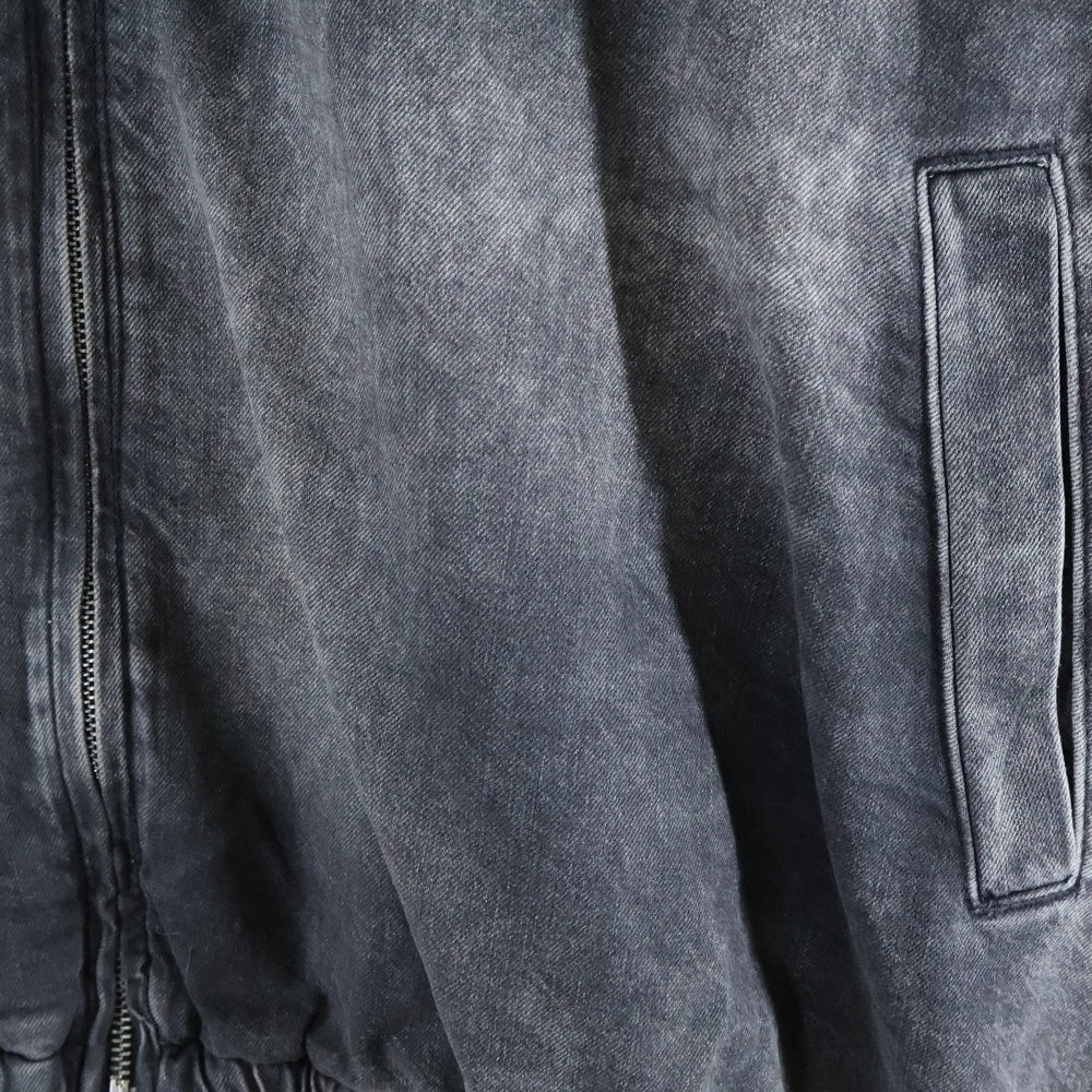 DIESEL(ディーゼル) D-OFFY-S フロントロゴ ジップアップ デニムブルゾン フーデッド ジャケット グレー A18343