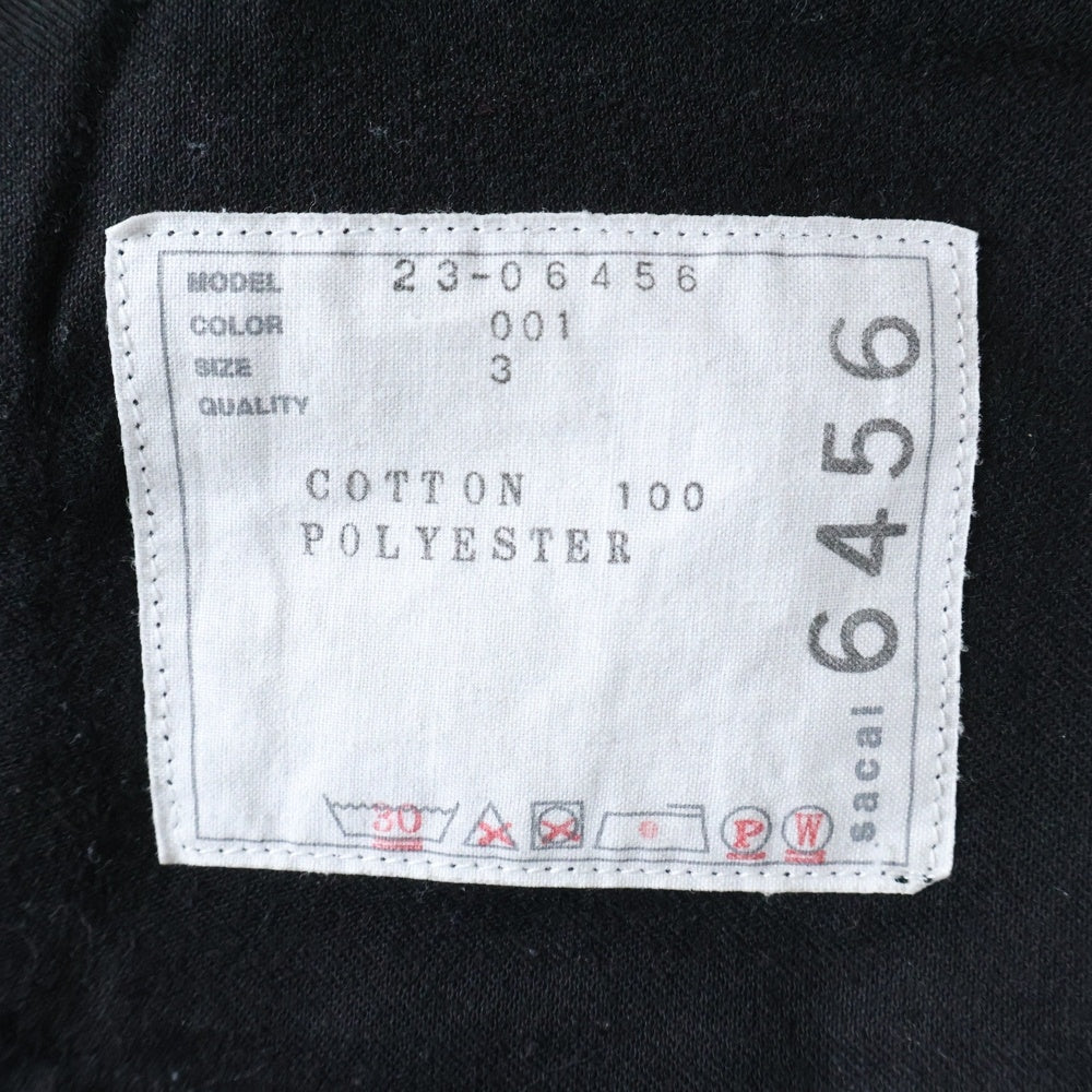 Sacai(サカイ) Cotton Chino Pants ベルデッド カーゴ チノ カーゴ パンツ ブラック 23-06456