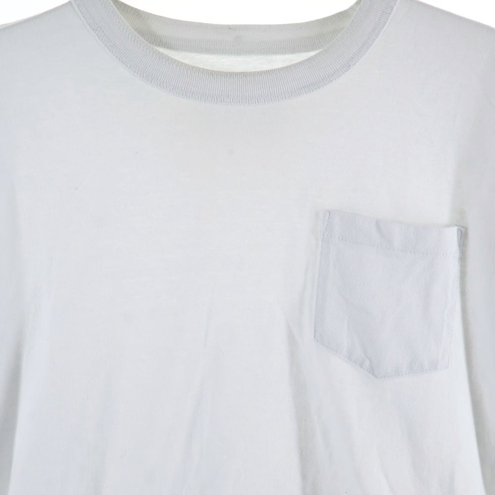 Sacai(サカイ) Cotton Jersey T-shirt フロントポケット ベルトデザイン 半袖Tシャツ カットソー ホワイト 23-03061M
