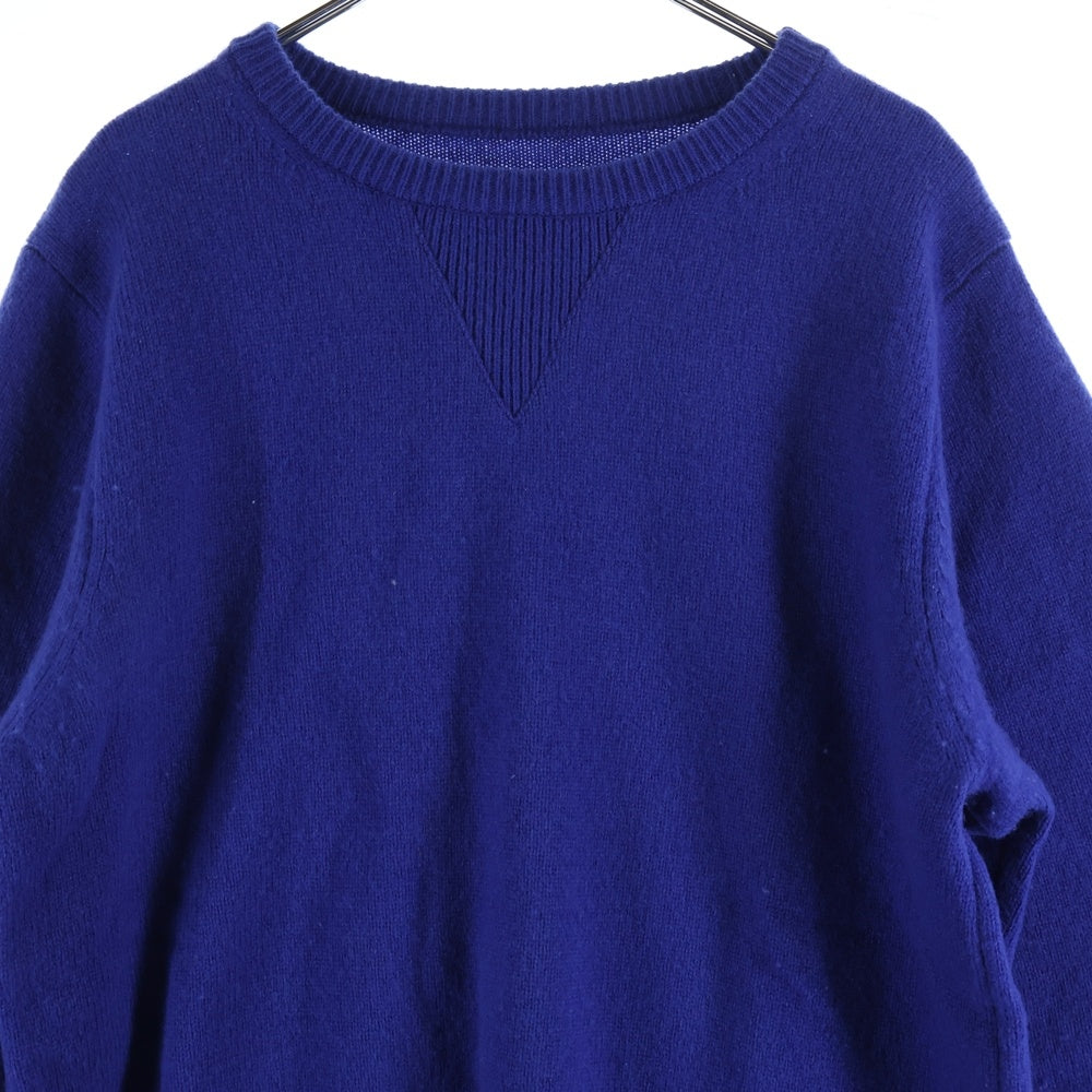 SOPHNET.(ソフネット) 15AW Lamb Wool Crew Neck Knit ラムウールクルーネックニット 長袖ニットセーター SOPH-156127 ブルー