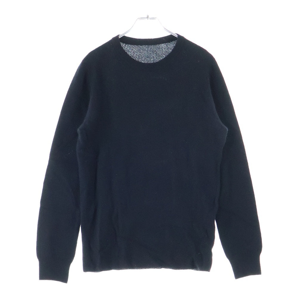 SOPHNET.(ソフネット) 17AW Cashmere Waffle Crewneck Knit カシミヤワッフルクルーネックニット 長袖ニットセーター SOPH-178102 ブラック
