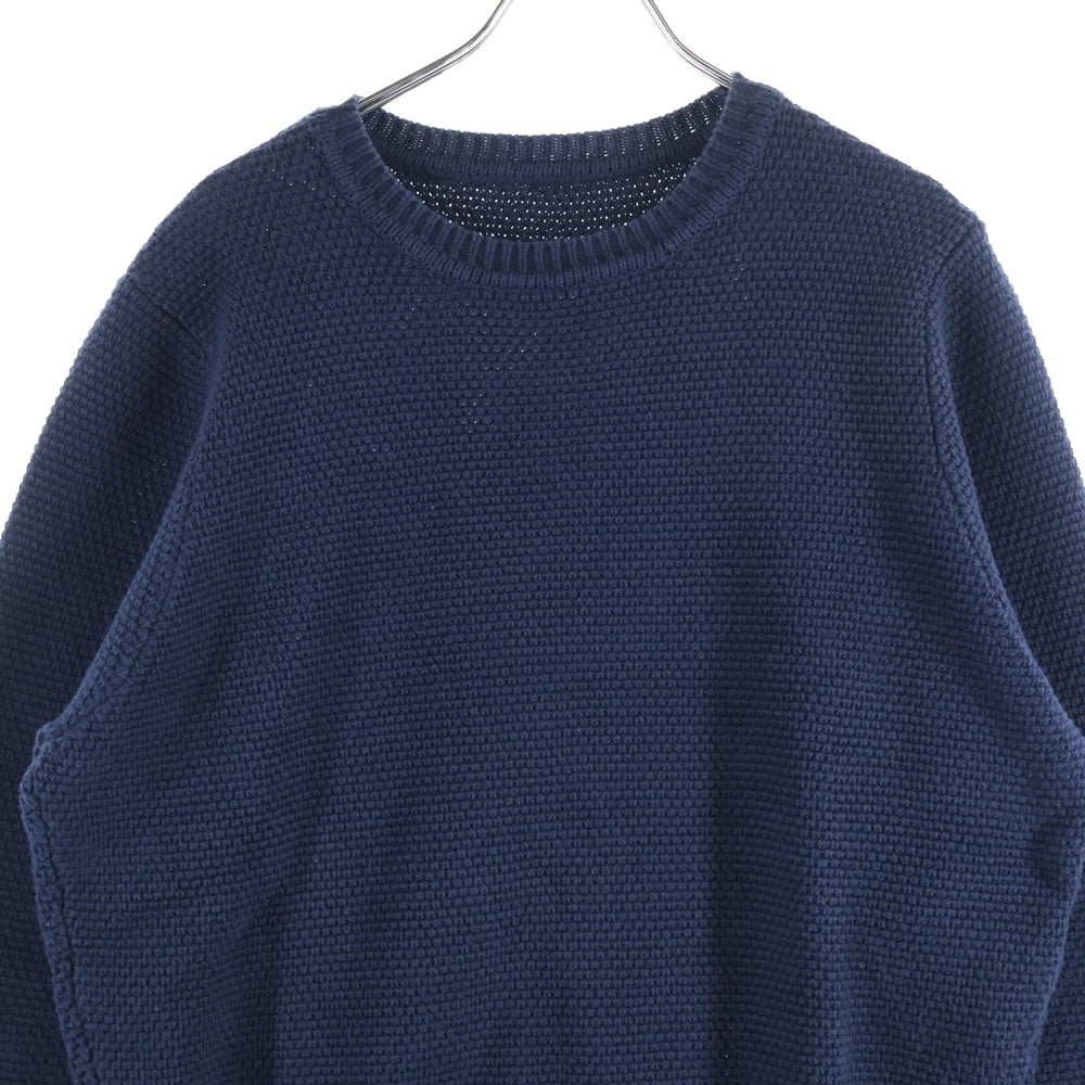 SOPHNET.(ソフネット) 15SS Waffle Knit Sweater ワッフルニットセーター クルーネック長袖ニットセーター SOPH-150116 ネイビー