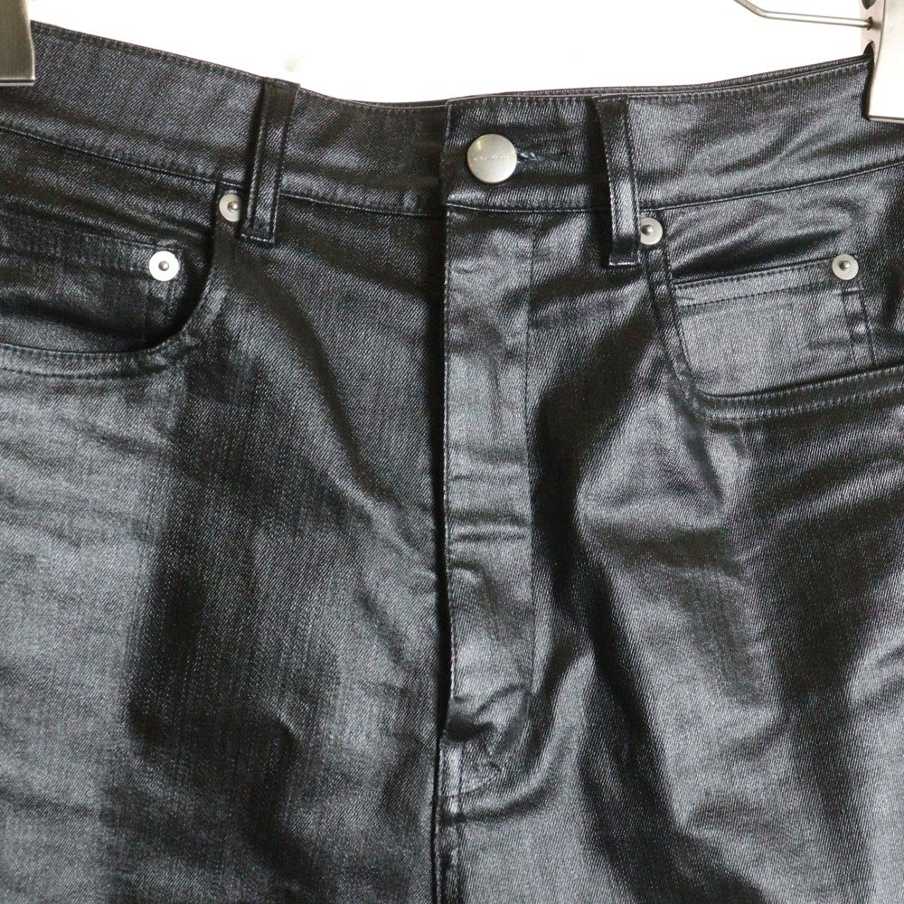 Rick Owens(リックオウエンス) 25SS BOLAN BOOTCUT ボランブーツカット コーティング パンツ ブラック RP01E7329-SCT