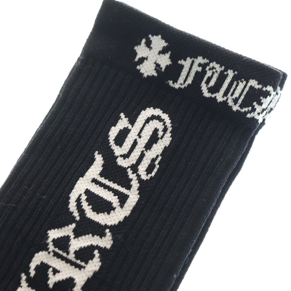CHROME HEARTS(クロムハーツ) FUCK YOU SOCKS ヴァインダガー刺繍 ソックス 靴下 ブラック