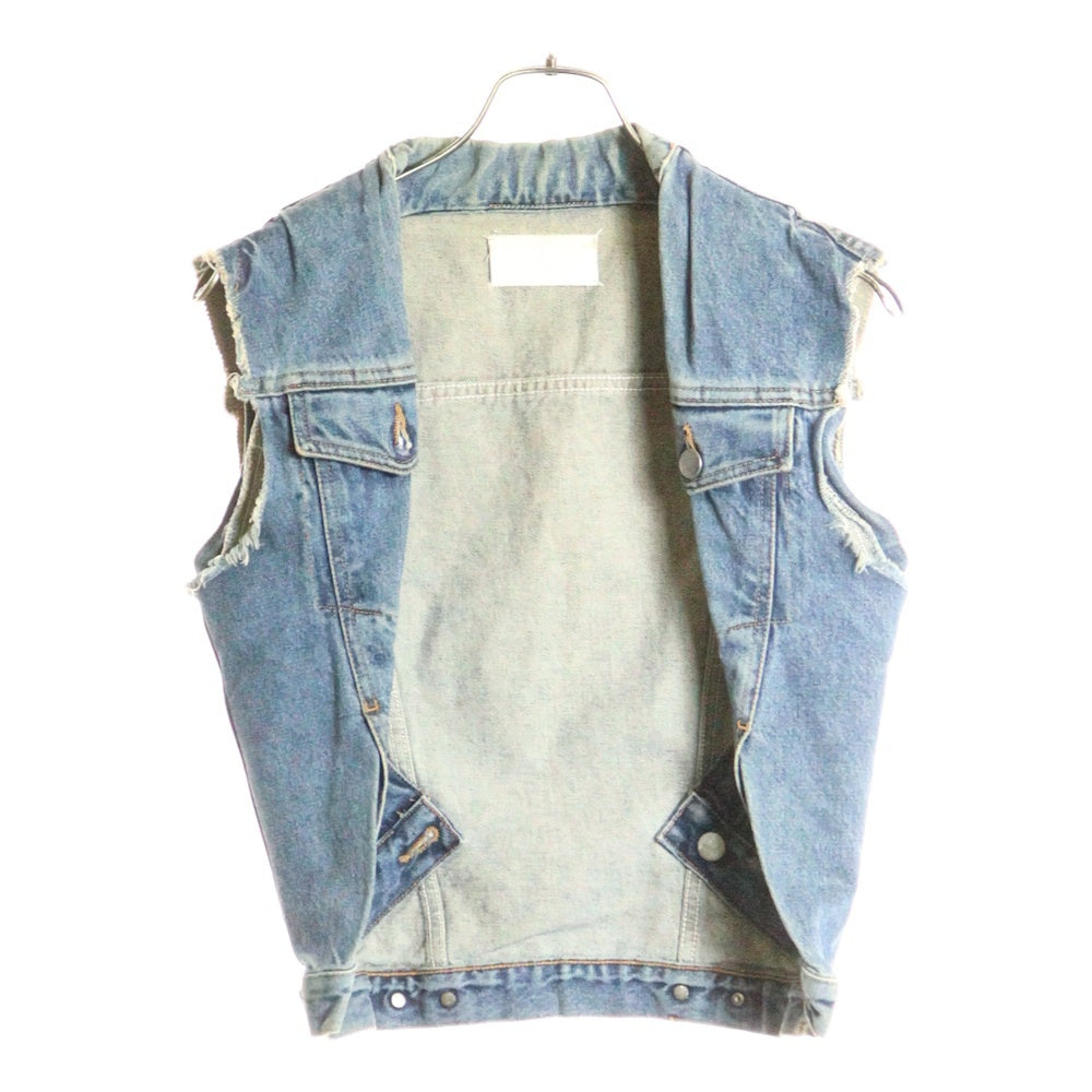 Martin Margiela(マルタンマルジェラ) ここのえ期 ノースリーブ デニム ジャケット アーティザナル ベスト インディゴ 231K05489405