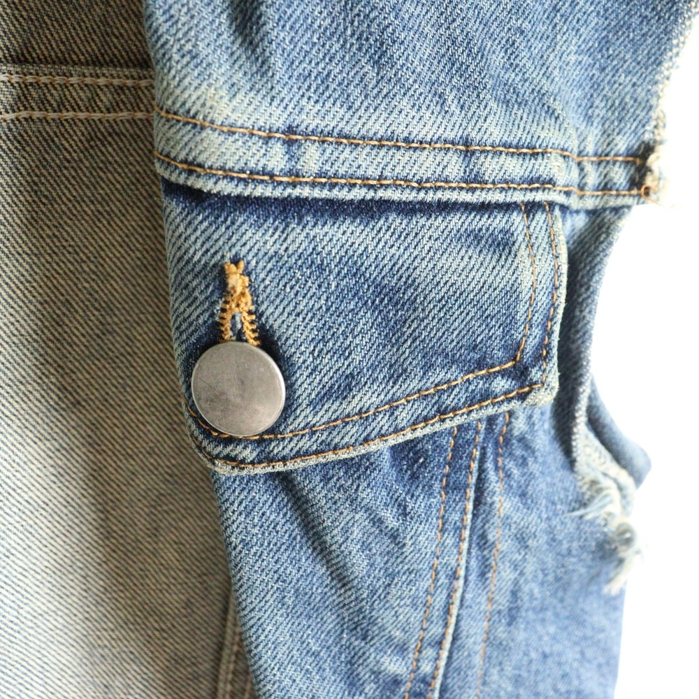 Martin Margiela(マルタンマルジェラ) ここのえ期 ノースリーブ デニム ジャケット アーティザナル ベスト インディゴ 231K05489405