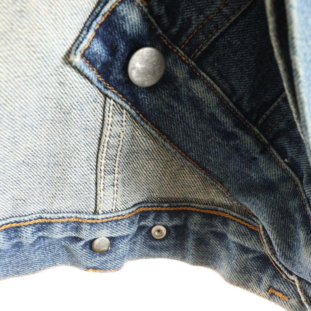 Martin Margiela(マルタンマルジェラ) ここのえ期 ノースリーブ デニム ジャケット アーティザナル ベスト インディゴ 231K05489405