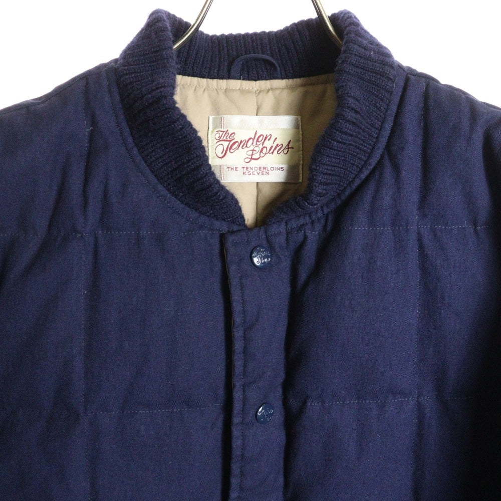 TENDERLOIN(テンダーロイン) スナップボタン キルティング ダウンジャケット ネイビー
