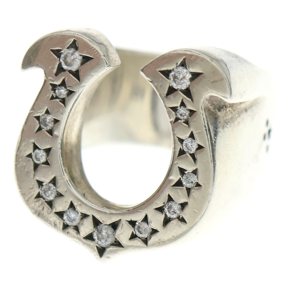 TENDERLOIN(テンダーロイン) ダイヤ入り ホースシューリング 指輪 シルバー 16号