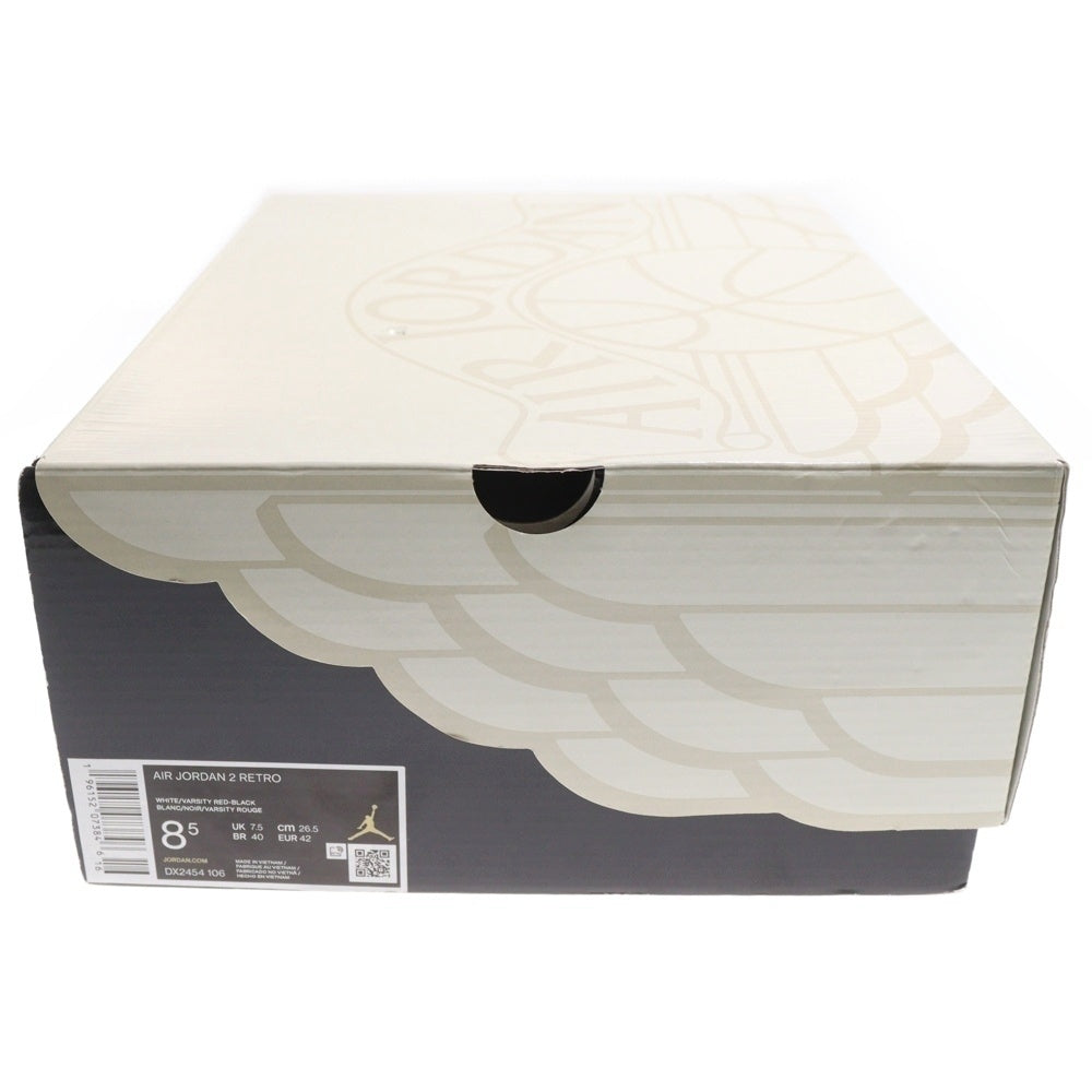 NIKE(ナイキ) AIR JORDAN 2 OG CHICAGO 2022 DX2454-106 エアジョーダン2 OG シカゴ ハイカットスニーカー US8.5/26.5cm ホワイト/レッド